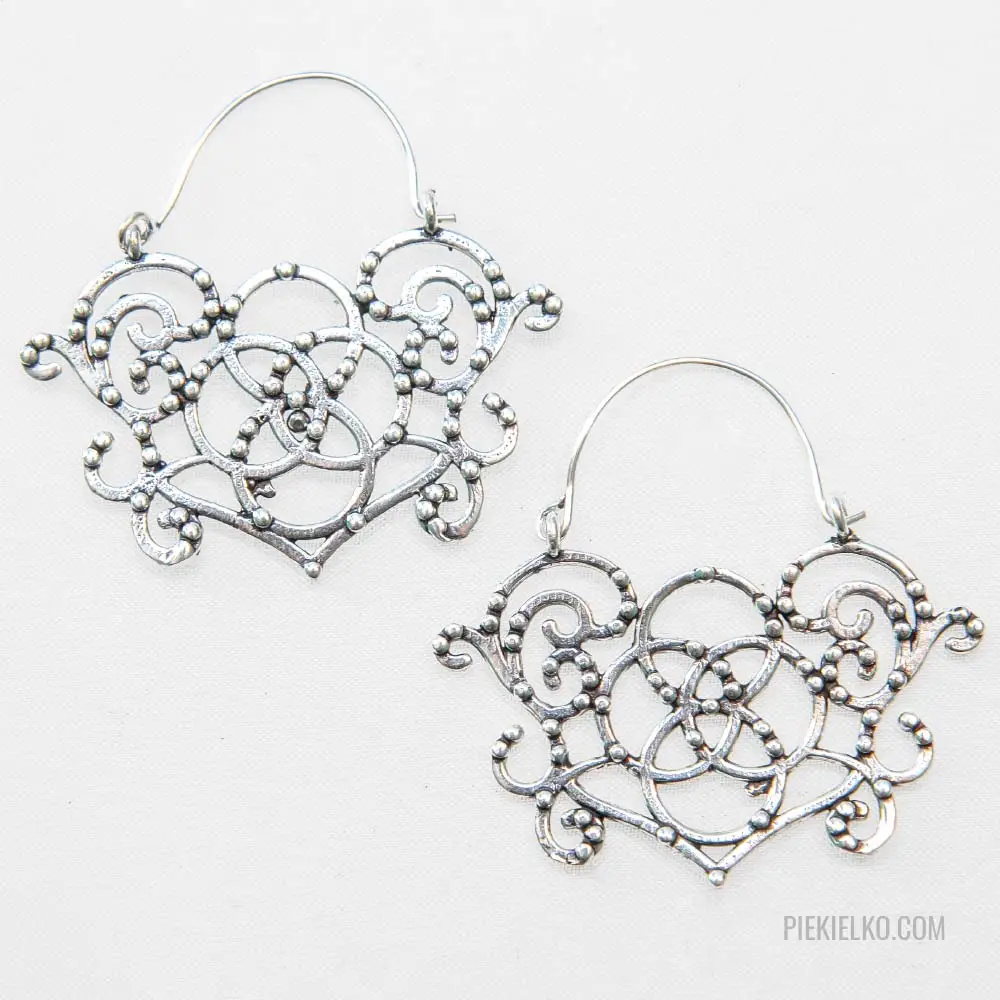 Silver plated Indian earrings