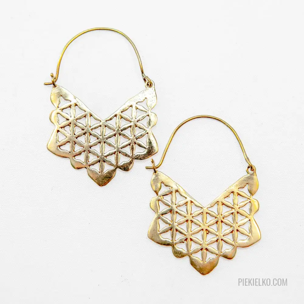 Indian brass earrings