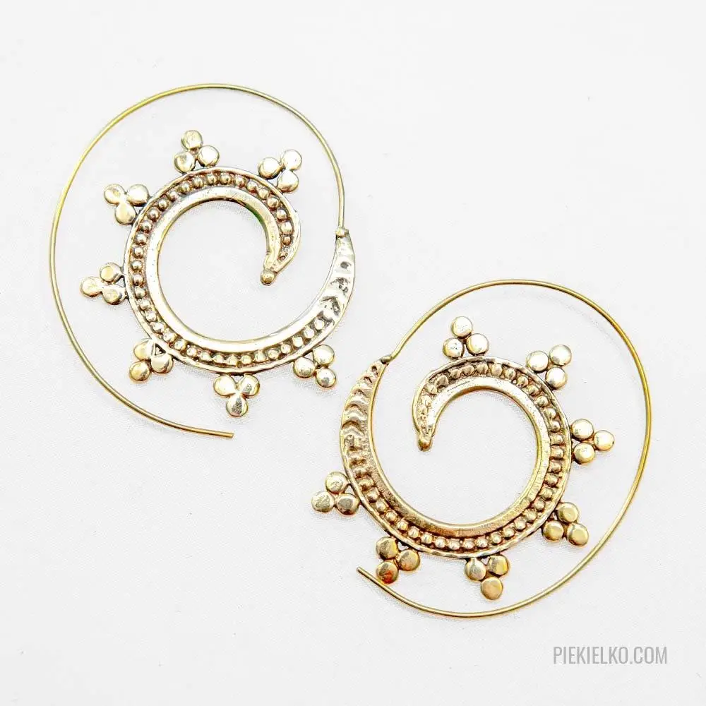 Indian spiral earrings