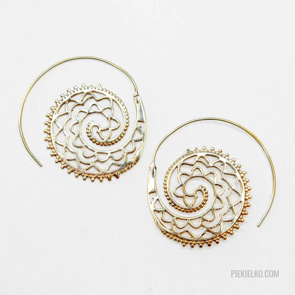 Indian spiral earrings