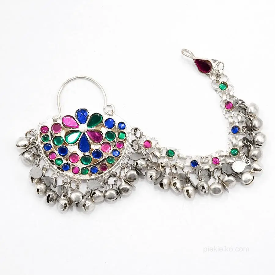 Earrings with a chain