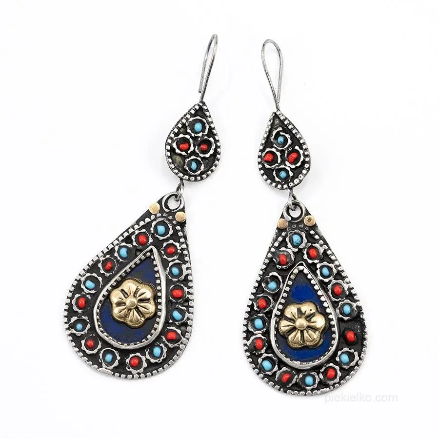 Kuchi earrings - blue