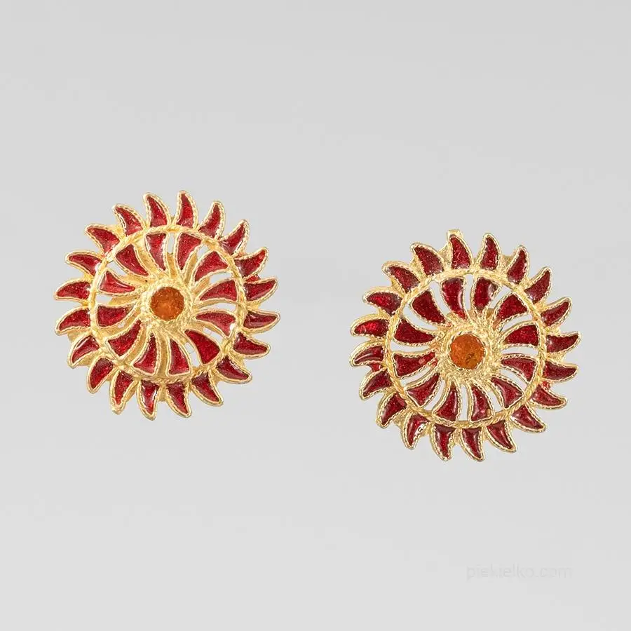 Red Indian earrings