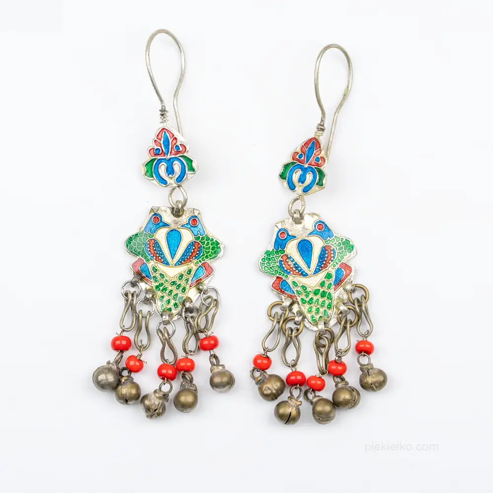 Uzbek bird earrings