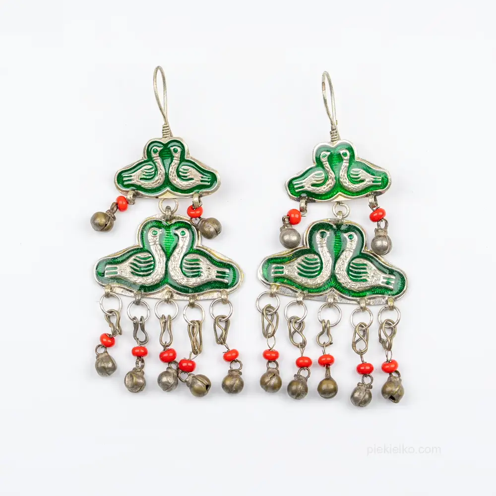 Birdsong Green Earrings